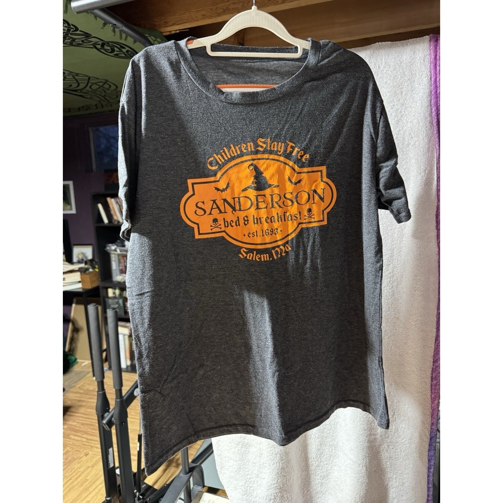 Sanderson Bed & Breakfast Womens Grey/Orange T-Shirt XL Hocus‎ Pocus